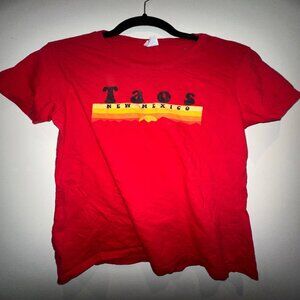Taos New Mexico Graphic T-Shirt Red